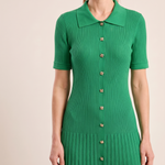 Knit Shirt Dress with Button Front – product detail view 1