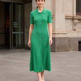 Knit Shirt Dress with Button Front – product detail view 2