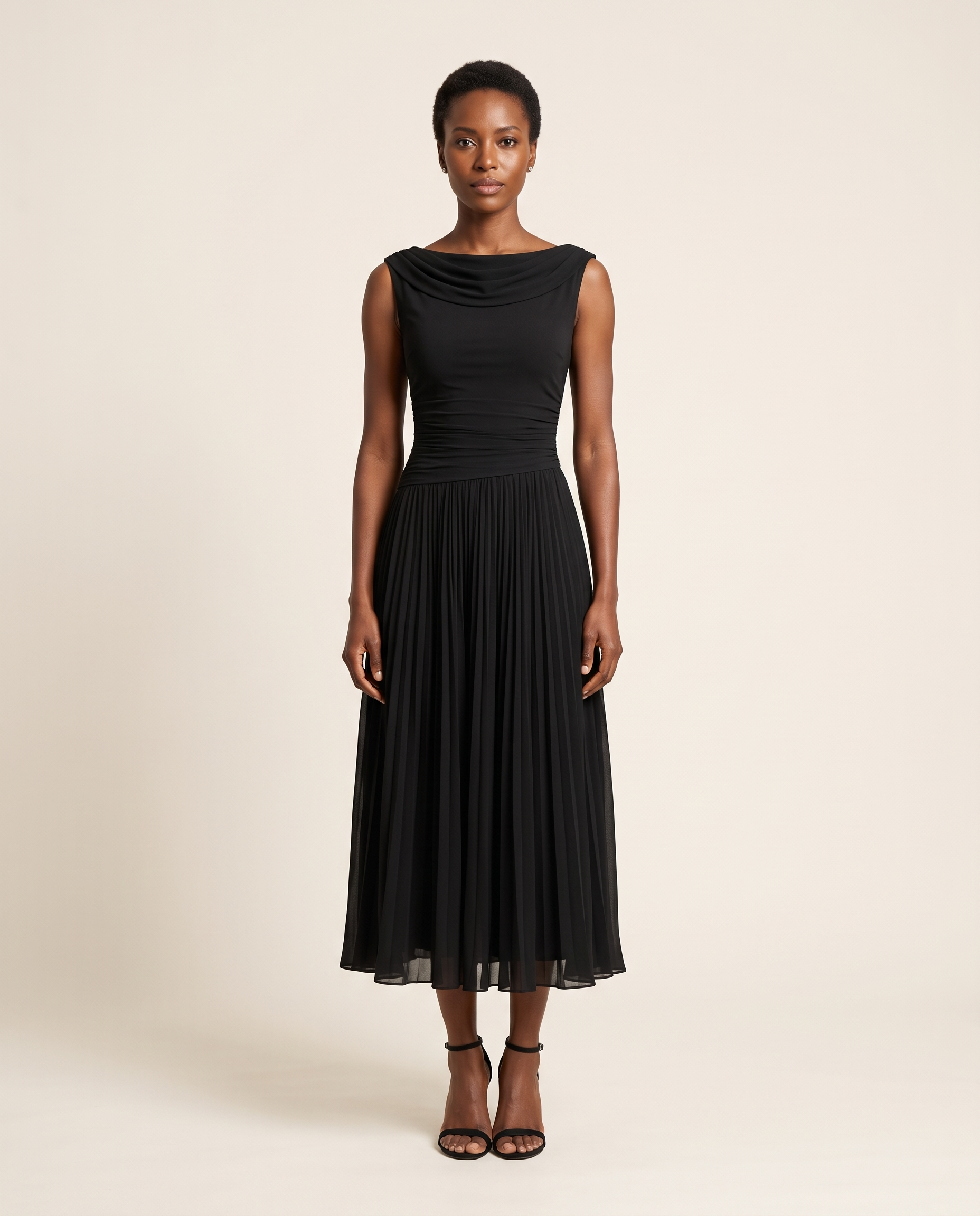 Occasion Midi Dress with Ruched Neckline – primary product view