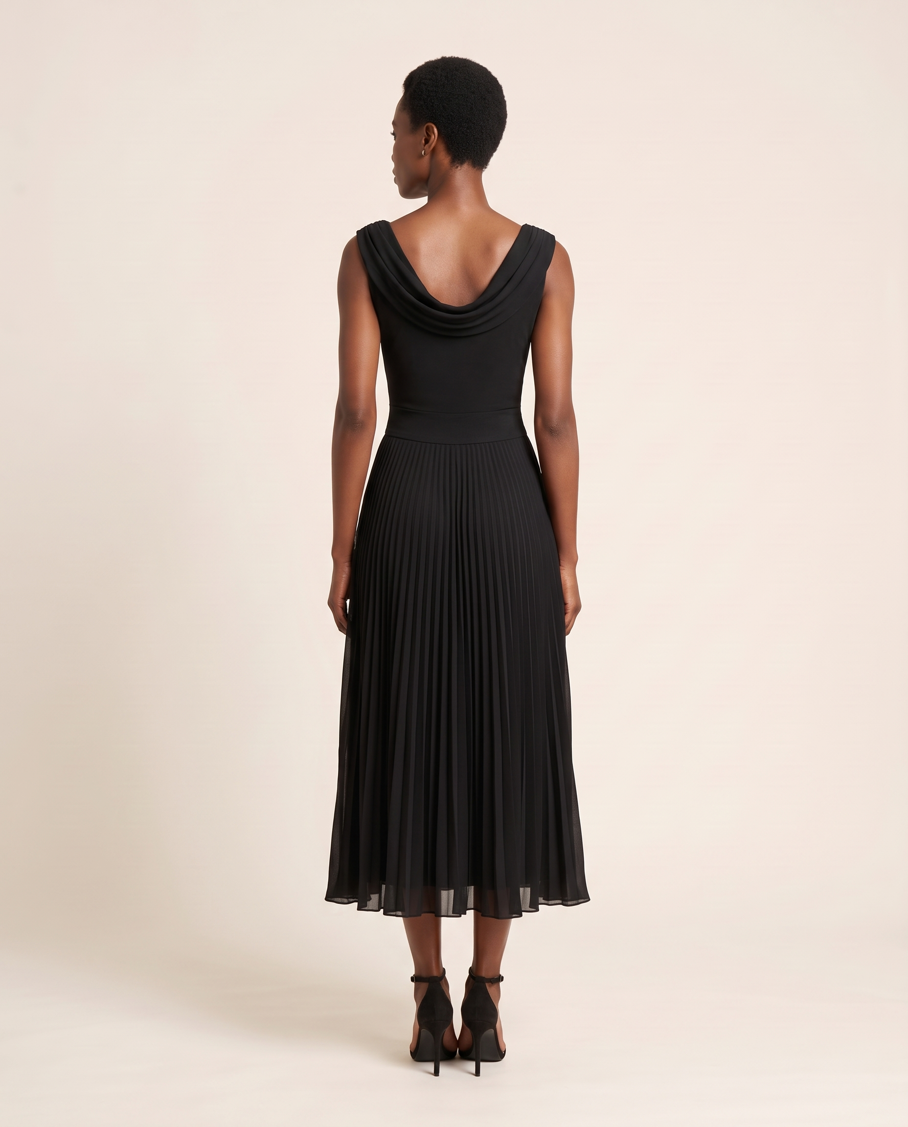 Occasion Midi Dress with Ruched Neckline – alternate product view