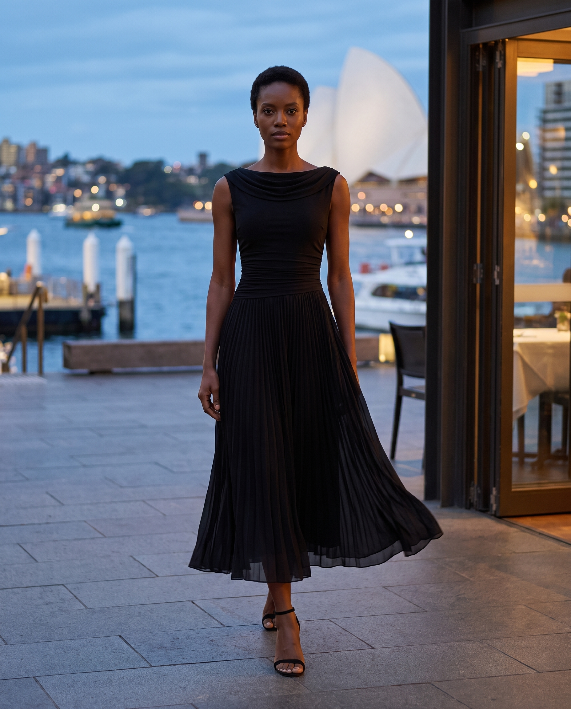 Occasion Midi Dress with Ruched Neckline – product detail view 2