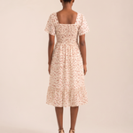 Floral Chiffon Midi Dress — back studio