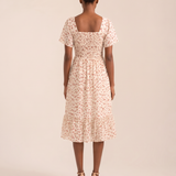 Floral Chiffon Midi Dress — back studio