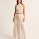 Halter Neck Top and Foldable Maxi Skirt Set – primary product view