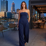 Strapless Wide-Leg Jumpsuit – Sleek Evening Ease — Australian lifestyle 1