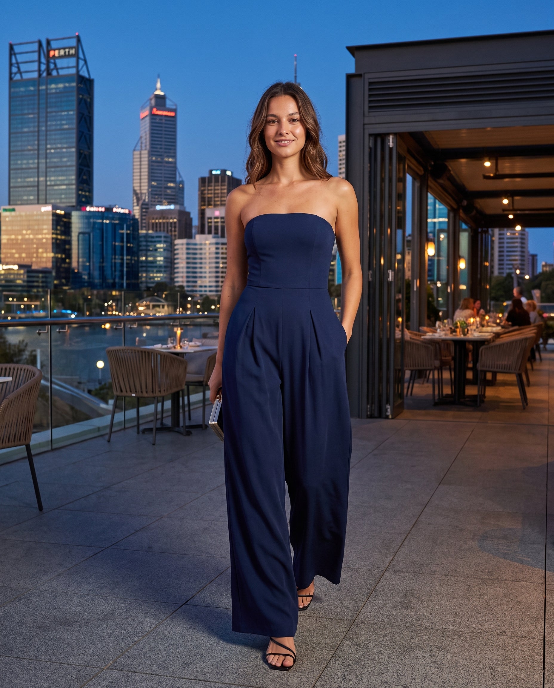 Strapless Wide-Leg Jumpsuit – Sleek Evening Ease — Australian lifestyle 1