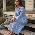 Brisa | Striped Chest-Pocket Shirt Dress — Australian lifestyle 2