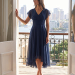 Clarissa | Flowing V-Neck Maxi Cocktail Dresses — Australian lifestyle 2
