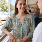 Brielle | Floral Button-Front Blouse — Australian lifestyle 2