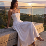 Arvelle | Pleated Strapless Midi Wedding Guest Gowns — Australian lifestyle 2