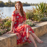 Midi Dress – Floral V-Neck Midi — Australian lifestyle 1