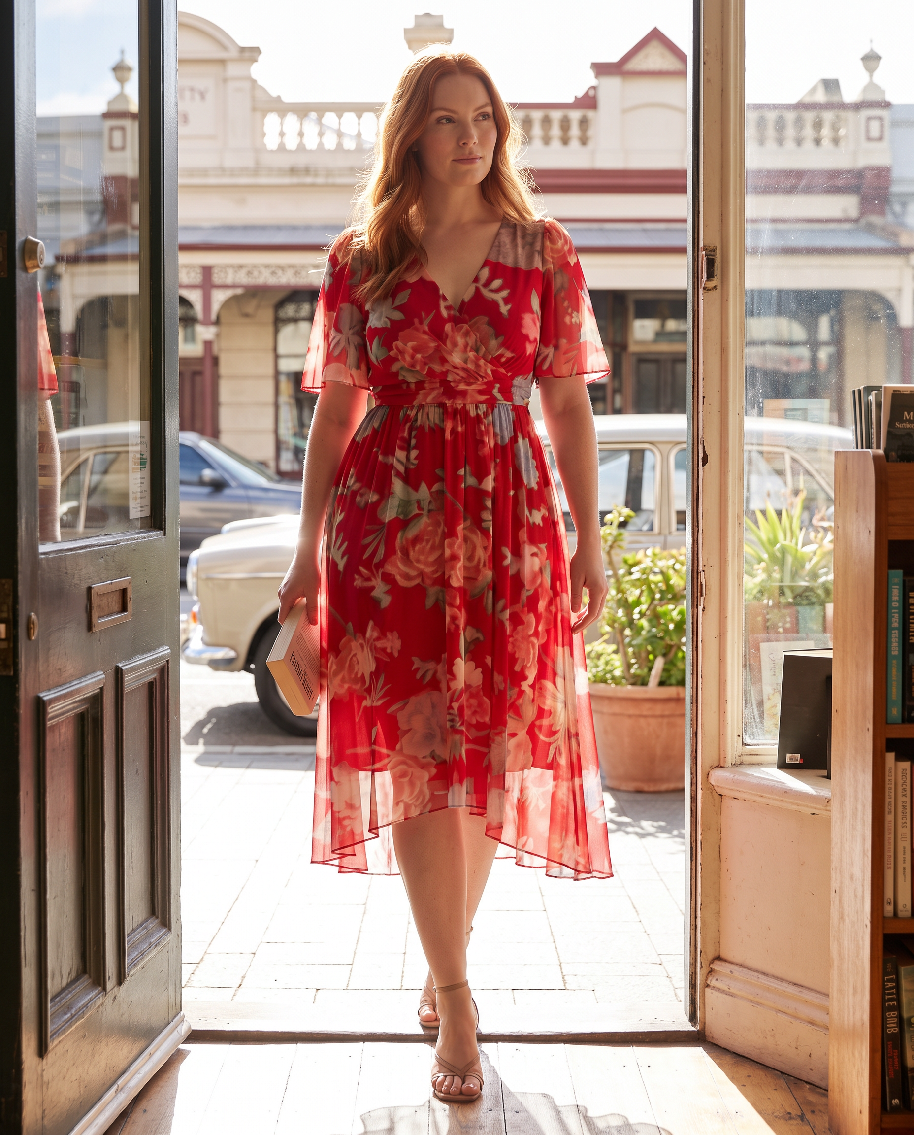 Midi Dress – Floral V-Neck Midi — Australian lifestyle 2