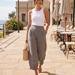 Monochrome Check Lantern Trousers with Cropped Leg – product detail view 1