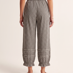Monochrome Check Lantern Trousers with Cropped Leg – alternate product view