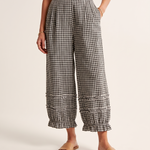 Monochrome Check Lantern Trousers with Cropped Leg – primary product view
