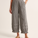 Monochrome Check Lantern Trousers with Cropped Leg – primary product view