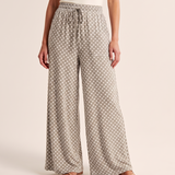 Polka Dot Wide Leg Trousers with Elastic Waist – colour variant view