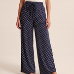 Polka Dot Wide Leg Trousers with Elastic Waist – colour variant view