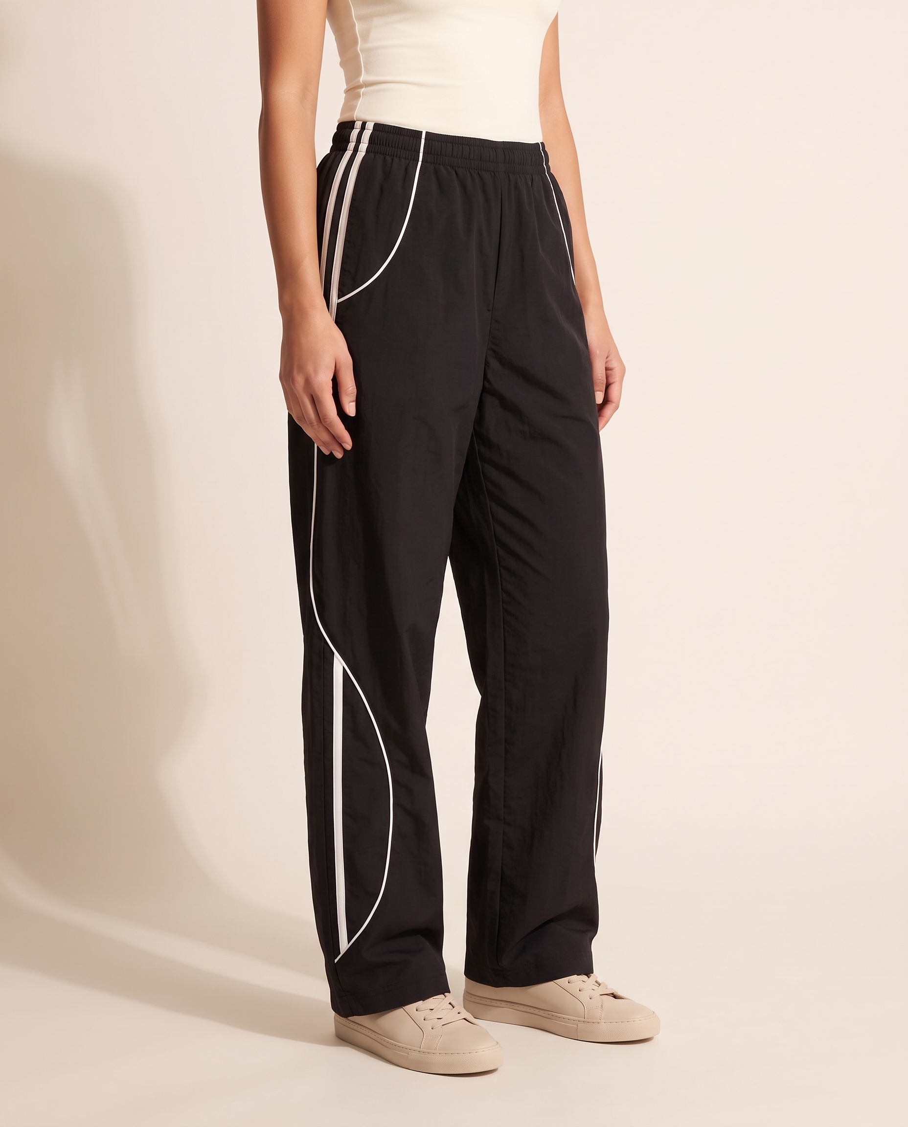 Relaxed Straight Leg Trousers – three-quarter view
