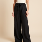 Wide Leg Beach Trousers with Drawstring Waist – colour variant view