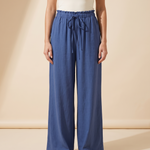 Wide Leg Beach Trousers with Drawstring Waist – colour variant view