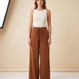 Wide Leg Beach Trousers with Drawstring Waist – colour variant view