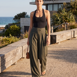 Pleated Wide Leg Trousers with Side Pockets – product detail view 1