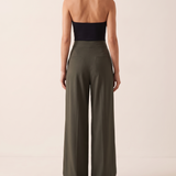Pleated Wide Leg Trousers with Side Pockets – alternate product view