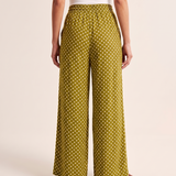 Polka Dot Wide Leg Trousers with Elastic Waist – alternate product view