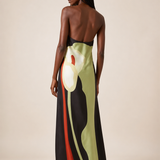 Strapless Open-Back Printed Maxi Dress – alternate product view