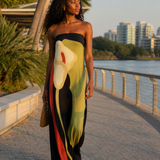 Strapless Open-Back Printed Maxi Dress – product detail view 2