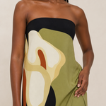 Strapless Open-Back Printed Maxi Dress – product detail view 1