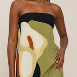 Strapless Open-Back Printed Maxi Dress – product detail view 1