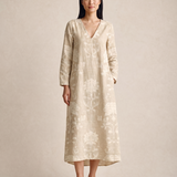 Printed Midi Dress with Pockets — Cream studio