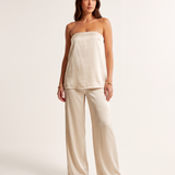 Satin Bustier and Wide Leg Trouser Set – primary product view