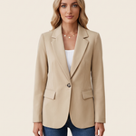 Sheryl women's long sleeve blazer – Beige