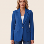 Sheryl women's long sleeve blazer – Blue