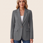 Sheryl women's long sleeve blazer – Gray