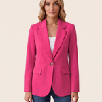 Sheryl women's long sleeve blazer – Pink