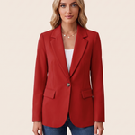 Sheryl women's long sleeve blazer – Red