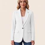 Sheryl women's long sleeve blazer – White