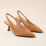 Cut-Out Pointed-Toe Slingback Heels — product view