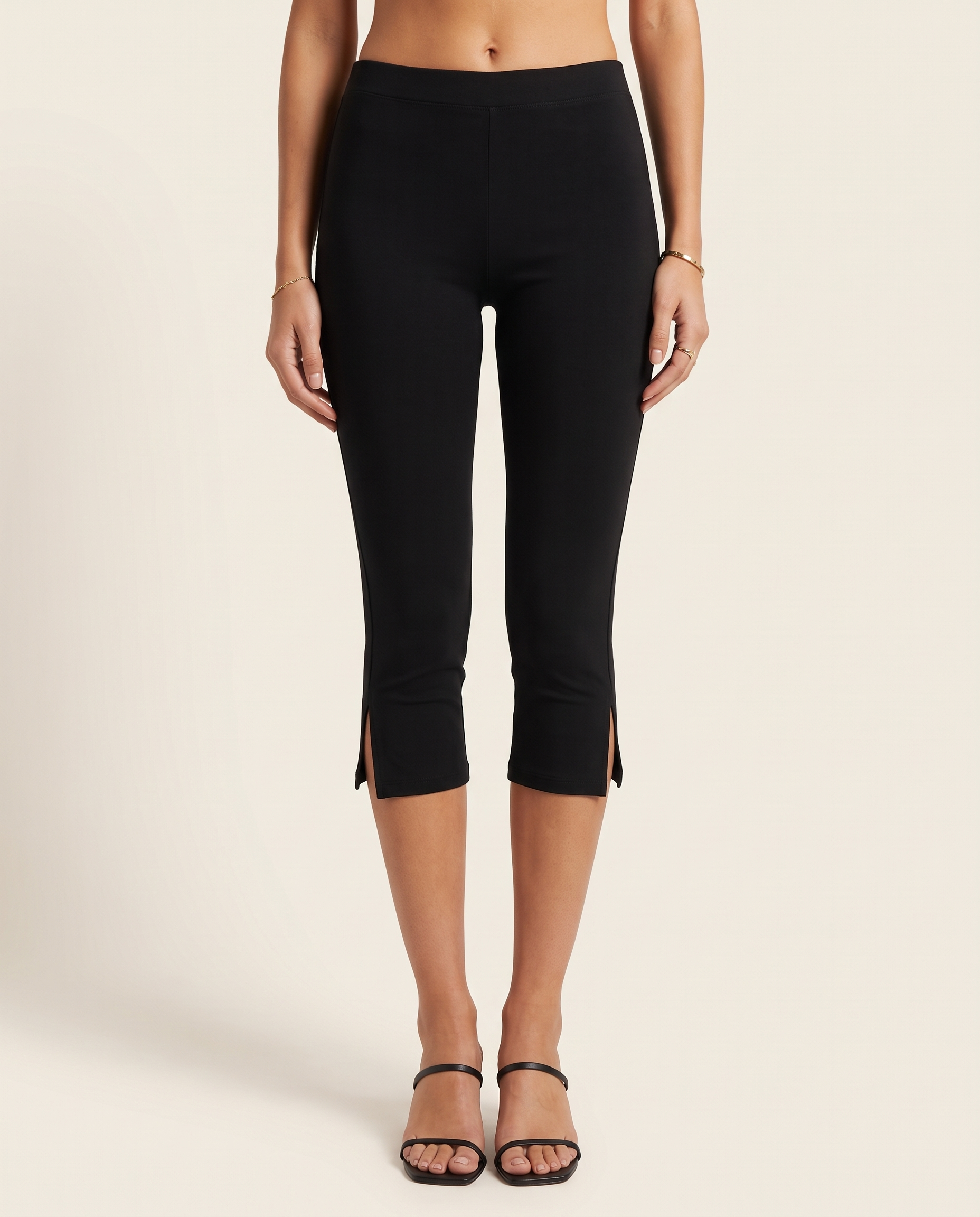 Skinny Capri Trousers with Split Hem – primary product view