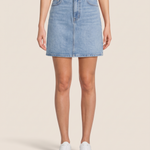 Denim Mini Skirt — front view