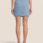 Denim Mini Skirt — back view