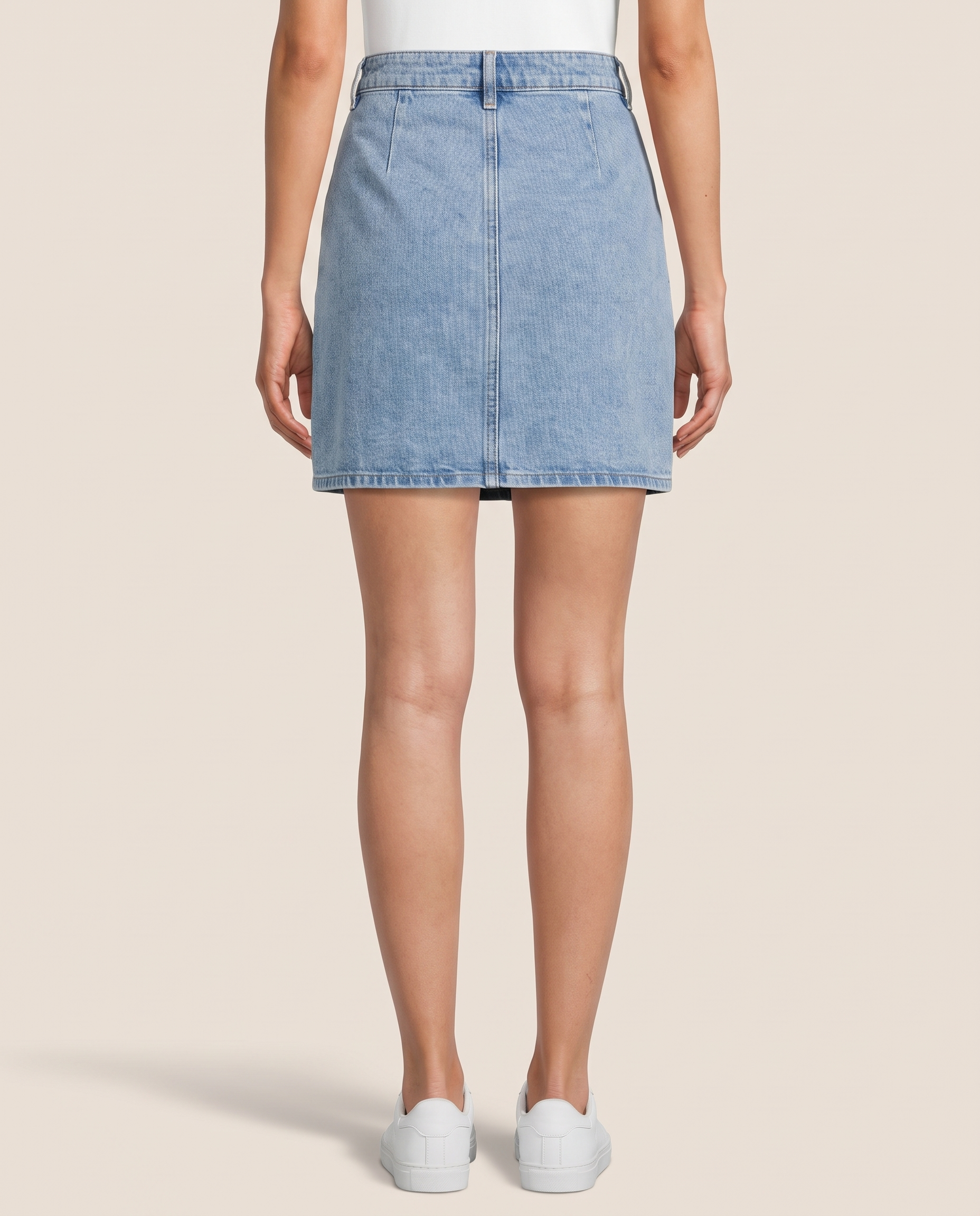 Denim Mini Skirt — back view