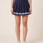 Pleated Tennis Mini Skirt — studio Navy