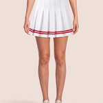 Pleated Tennis Mini Skirt — studio White