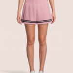 Pleated Tennis Mini Skirt — studio Pink