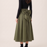 Solid Swing Maxi Skirt — three-quarter view